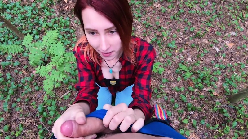 Elin Flame - Public Sex and Blowjob in Forest- Extreme Sex, Lot of Adrenaline Sperm¡